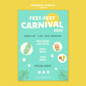 节日庆祝传单模板